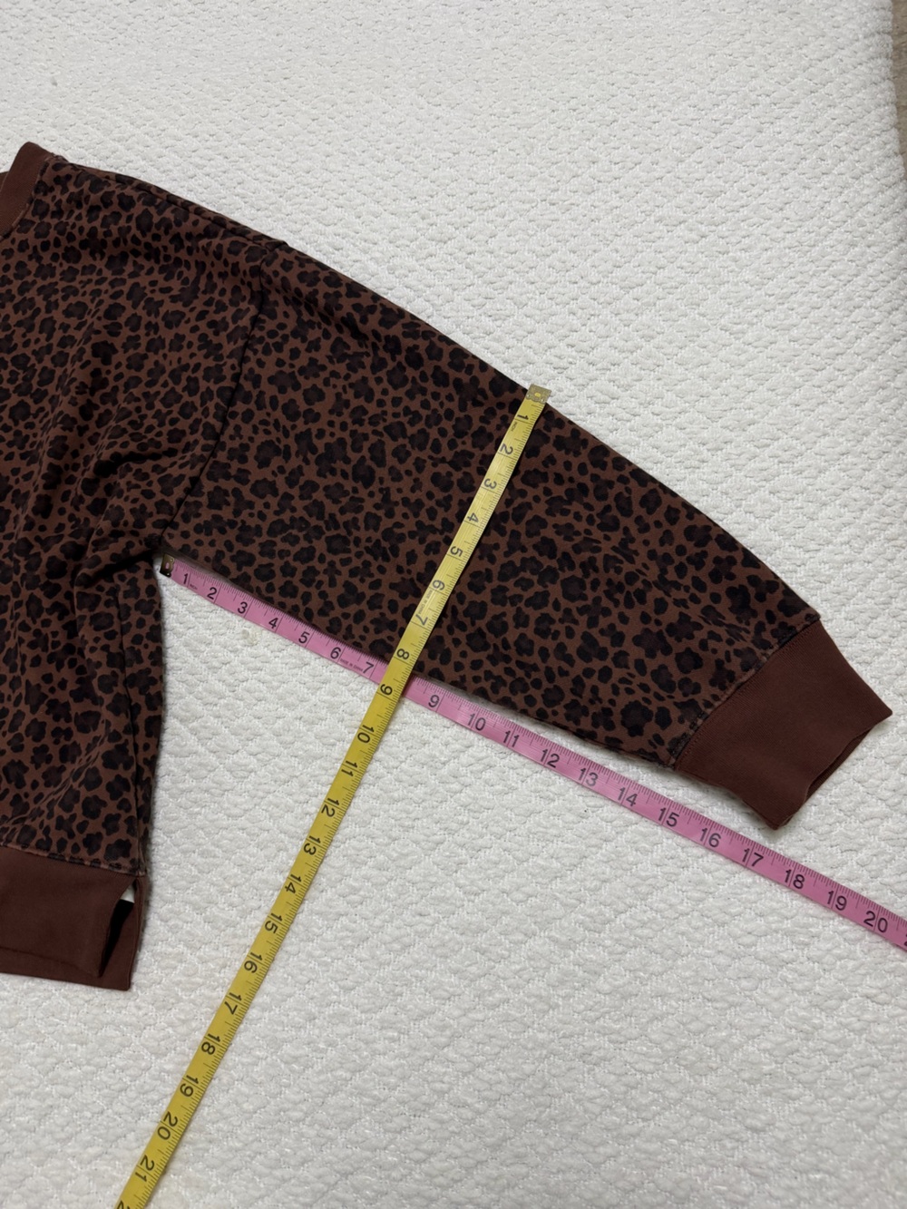 J. Crew Leopard Pullover Sweatshirt Women’s Size XL - Picture 6 of 7